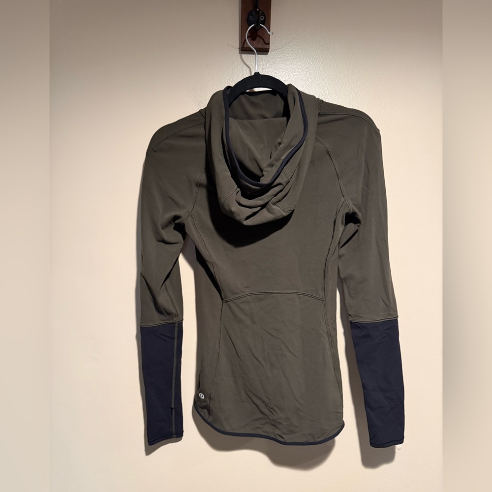 Lululemon Shape Up Pullover Green Black Hoodie nulu - Picture 5 of 9